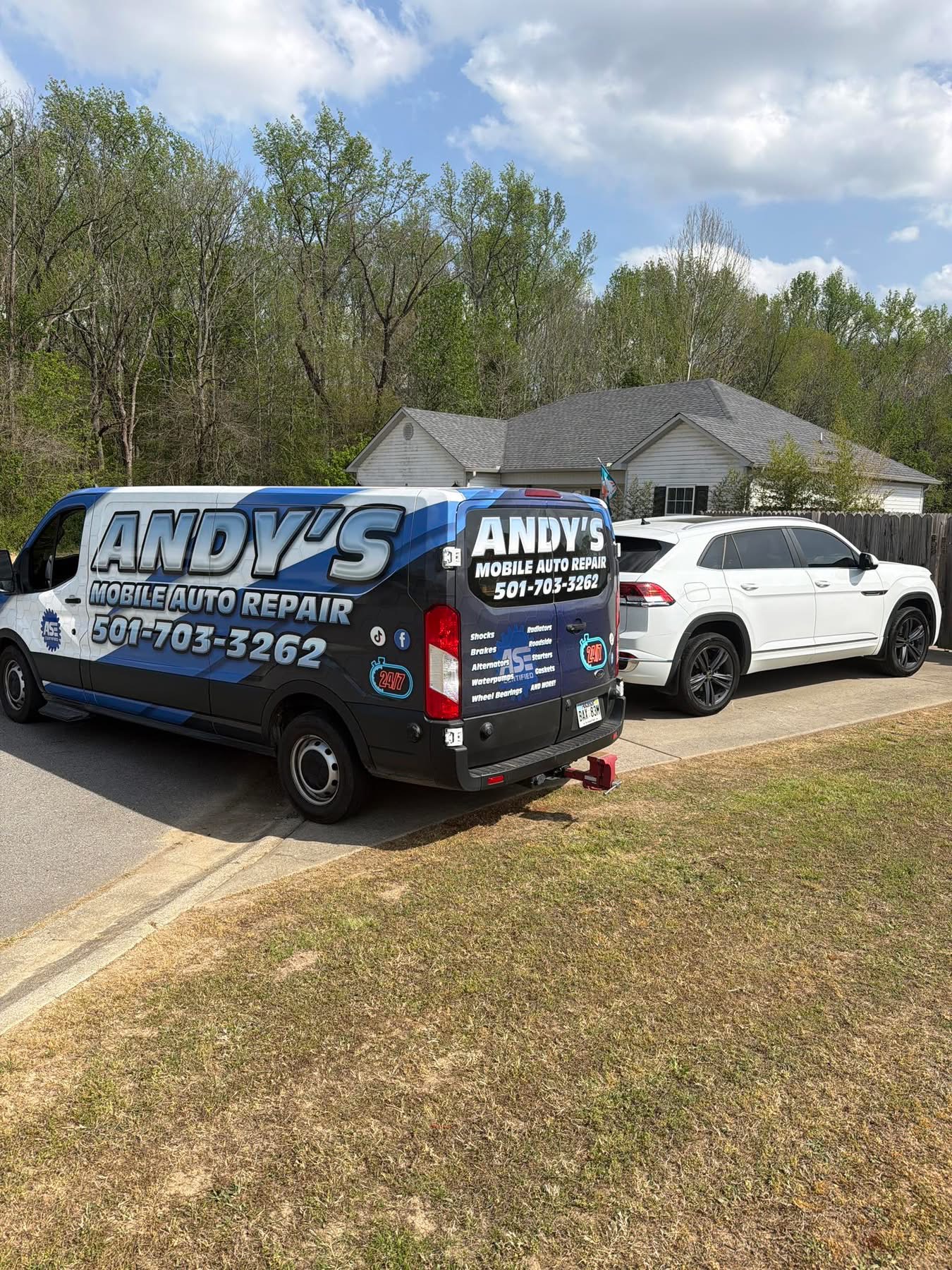 Andy's branded mobile repair van